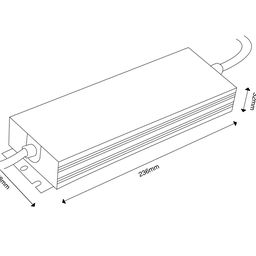 LED lentalar uchun quvvat manbai TPW, 200 W, namlikdan himoyalangan, 24 V, MTPW-200-24