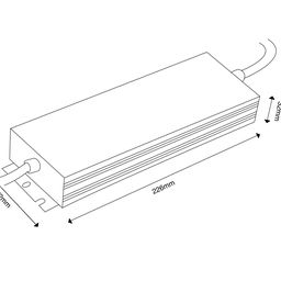 TPW LED lenta uchun quvvat manbai, 250 W, namlikdan himoyalangan, 24 V, MTPW-250-24