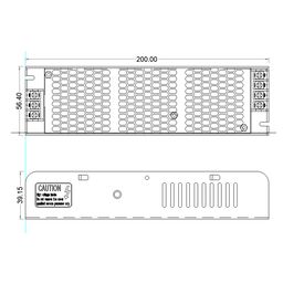 Блок питания для светодиодных лент компактный (узкий), 150 W, 12V, T-150-12