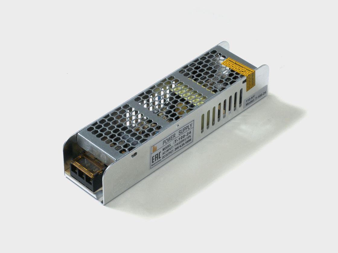 Tor 24V 100W IP20 quvvat manbai (yuqoridan ko‘rinish)