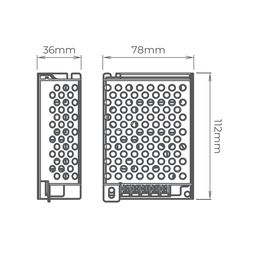 LED lentalar uchun quvvat manbai 24 volt 75 Vt IP20, S-75-24