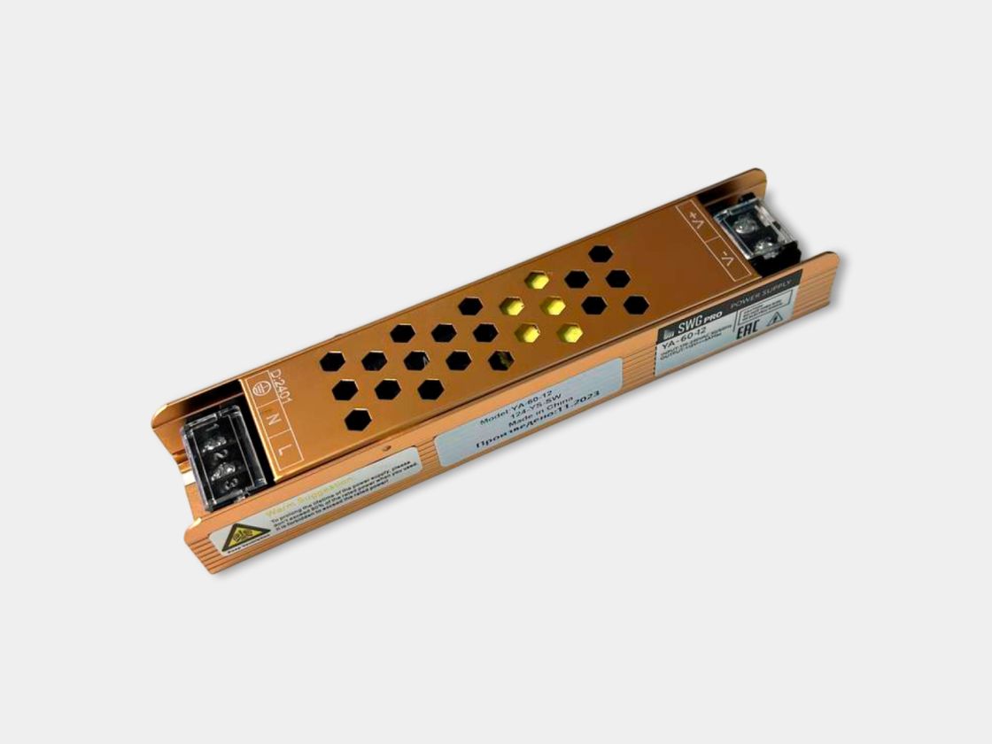 Ixcham quvvat manbai 12V 60W IP20, metall korpusli