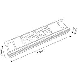 LED lenta uchun quvvat manbai, 60Вт, 12В, YA-60-12