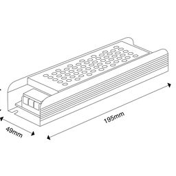 LED lenta uchun quvvat manbai, 200Вт, 24В, YA-200-24