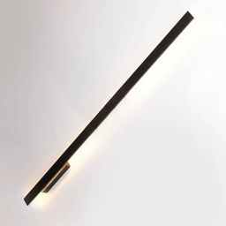 Настенный линейный LED светильник черный, вид под углом