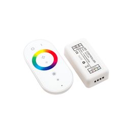 RF RGB kontroller va sensorli masofadan boshqaruv pulti, oq korpus