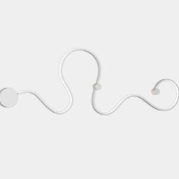 Настенный светильник LINE A белый, волнообразная линия