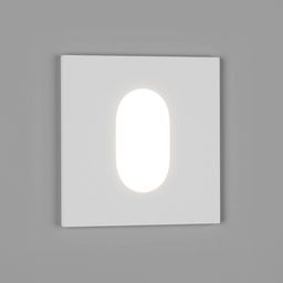 O‘rnatiladigan FLOOR S bra, oq panel, oval yorug‘lik teshigi