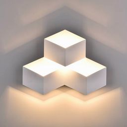 Настенный светильник PALMIRA, свечение на стене, вид спереди