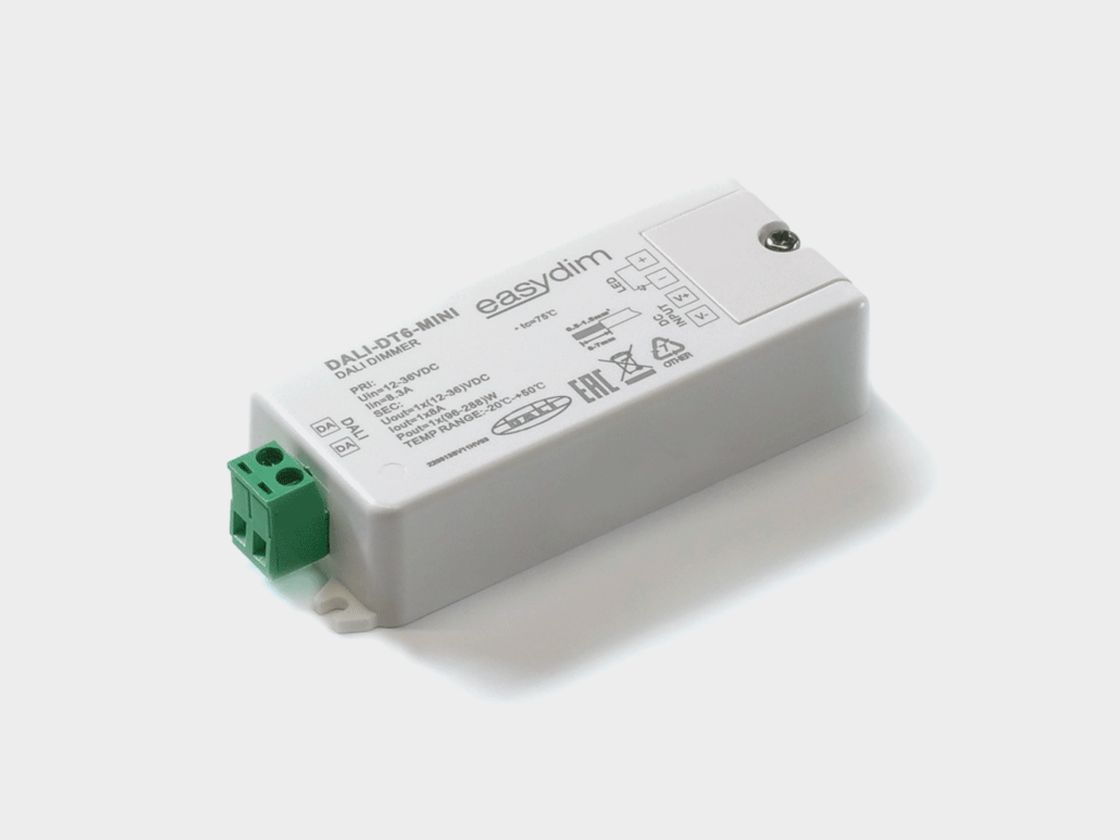 DALI-DT6-MINI диммер EasyDim, белый корпус, клеммы
