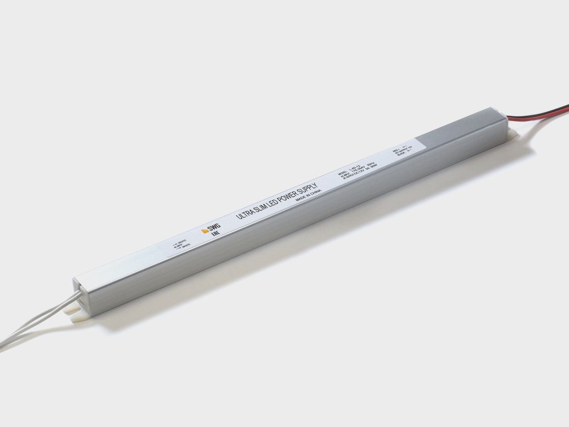 SWG 12V 60W ultra yupqa quvvat manbai, yon tomondan ko‘rinishi