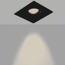 COMBO 2 o‘rnatiladigan kvadrat korpus, qora rang, old tomondan ko‘rinish
