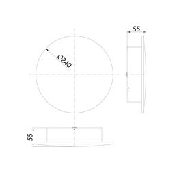 GW CIRCUS devor chirog‘i qora, 3000K, 12 Vt, GW-8663S-12-BL-WW