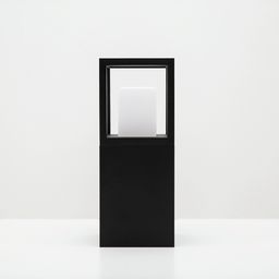 Напольный LED светильник черный, вид спереди