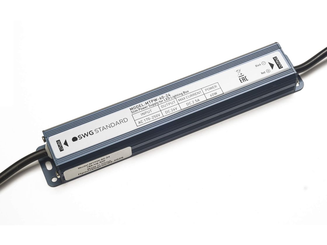 LED lenta uchun quvvat manbai TPW, 60 W, namlikdan himoyalangan, 24 V, MTPW-60-24