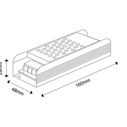 LED lenta uchun quvvat manbai, TRIAC dimmerlash bilan 100Вт, 24В, YA-100-24-TR