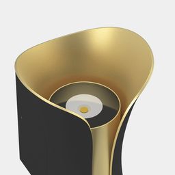 Бра DesignLed GW, вид сверху, черный корпус и золото