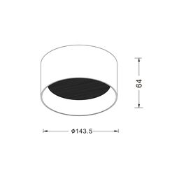 Shiftga o‘rnatiladigan LED plafon chiroq, BQ seriyasi, Oq, 20Wt, IP20, Neytral oq (4000K), BQ-SF20-WH-NW