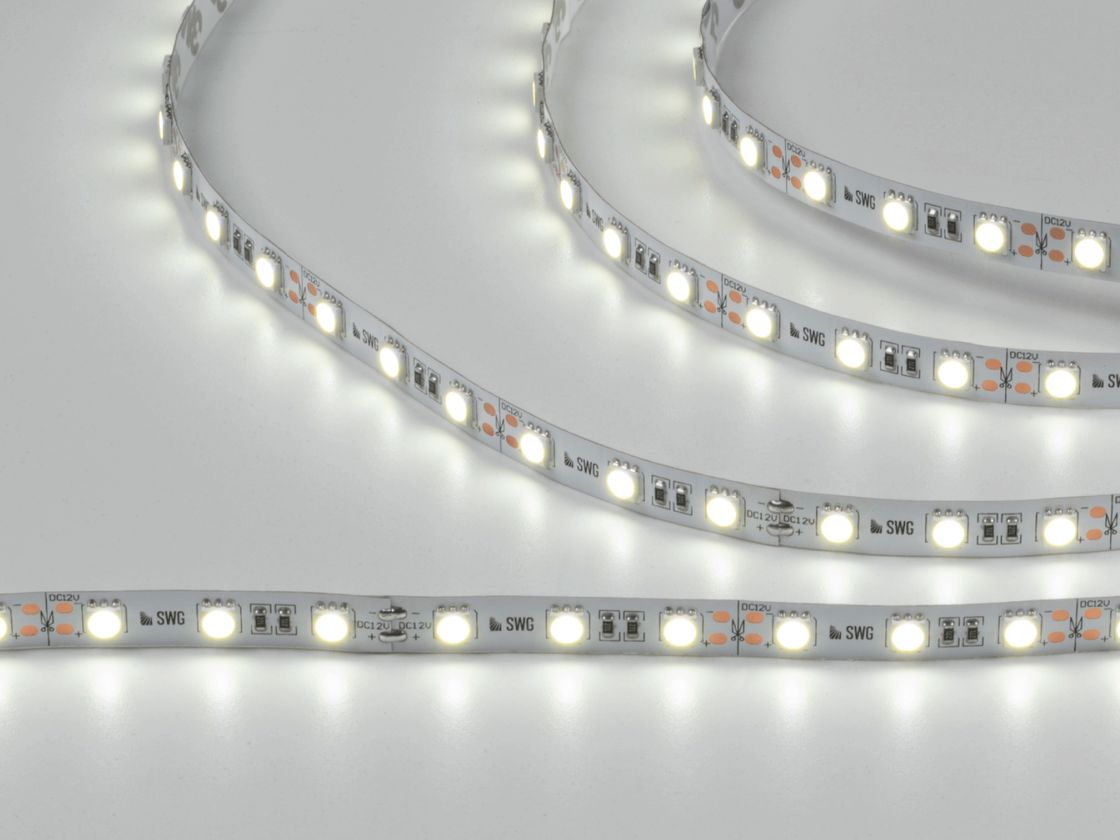 Светодиодная лента SWG SMD5050, холодное свечение, включена