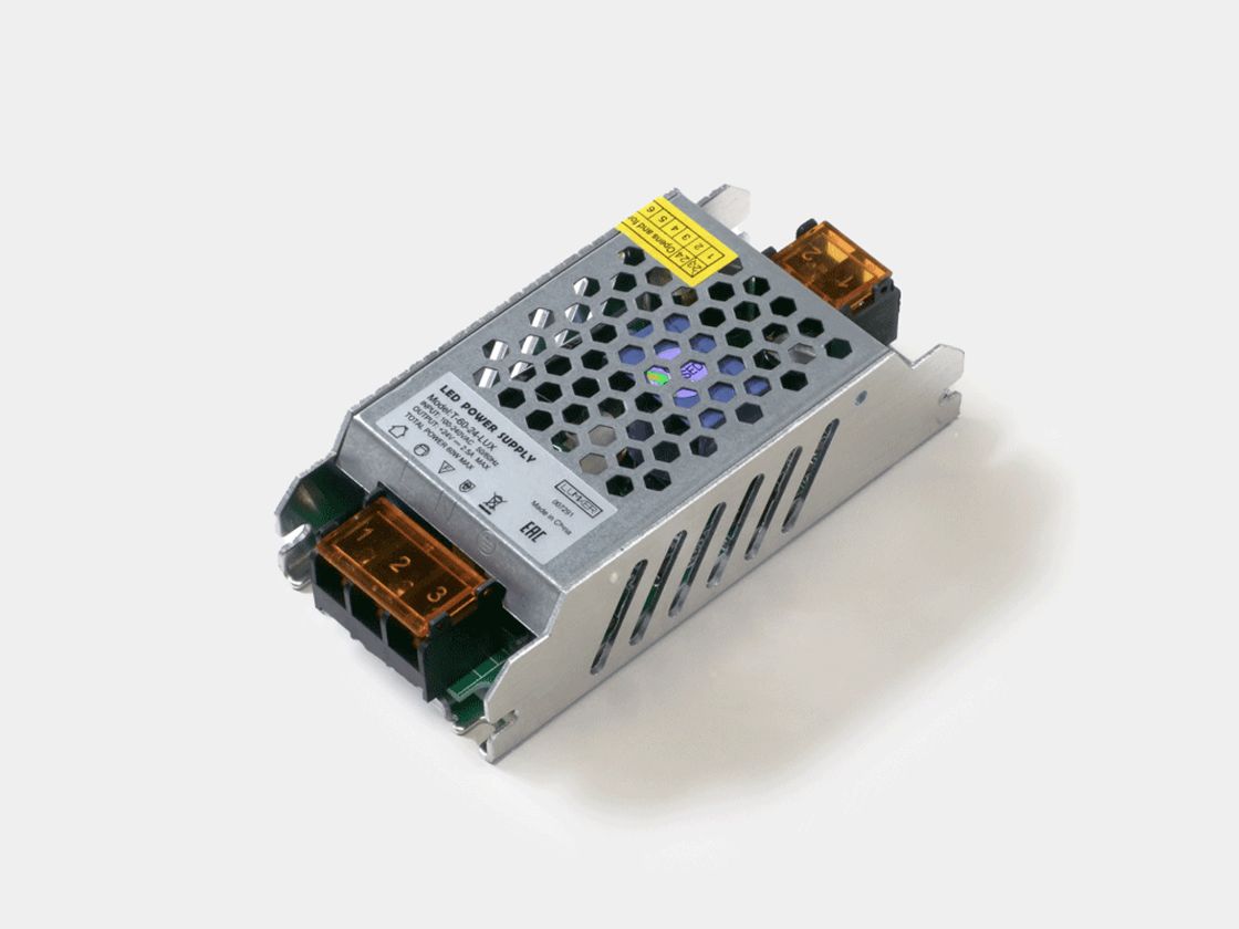 Ochiq turdagi quvvat manbai 24V 60W IP20, yuqoridan ko‘rinish