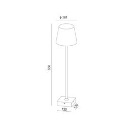 LED yoritgich, 7Вт, IP65, Iliq (3000К), FL-1793-650-7-GR-WW