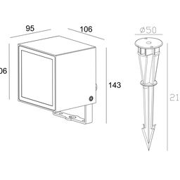 LED yoritgich, 20Вт, IP65, Iliq (3000К), FL-1871-20-GR-WW