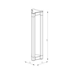 LED yoritgich, 17 Vt, IP54, Iliq (3000K), FL-100914-17-GR-WW