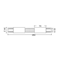 FLEX-коннектор для однофазного трека гибкий,  цвет: черный,CN2-BL-FLEX