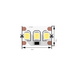 SMD2835 LED lenta bo‘lagi: 3 ta svetodiod va ulash uchun kontakt maydonchalari