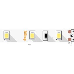 12V belgilangan va kesish chiziqlari mavjud SMD2835 LED lenta bo‘lagi