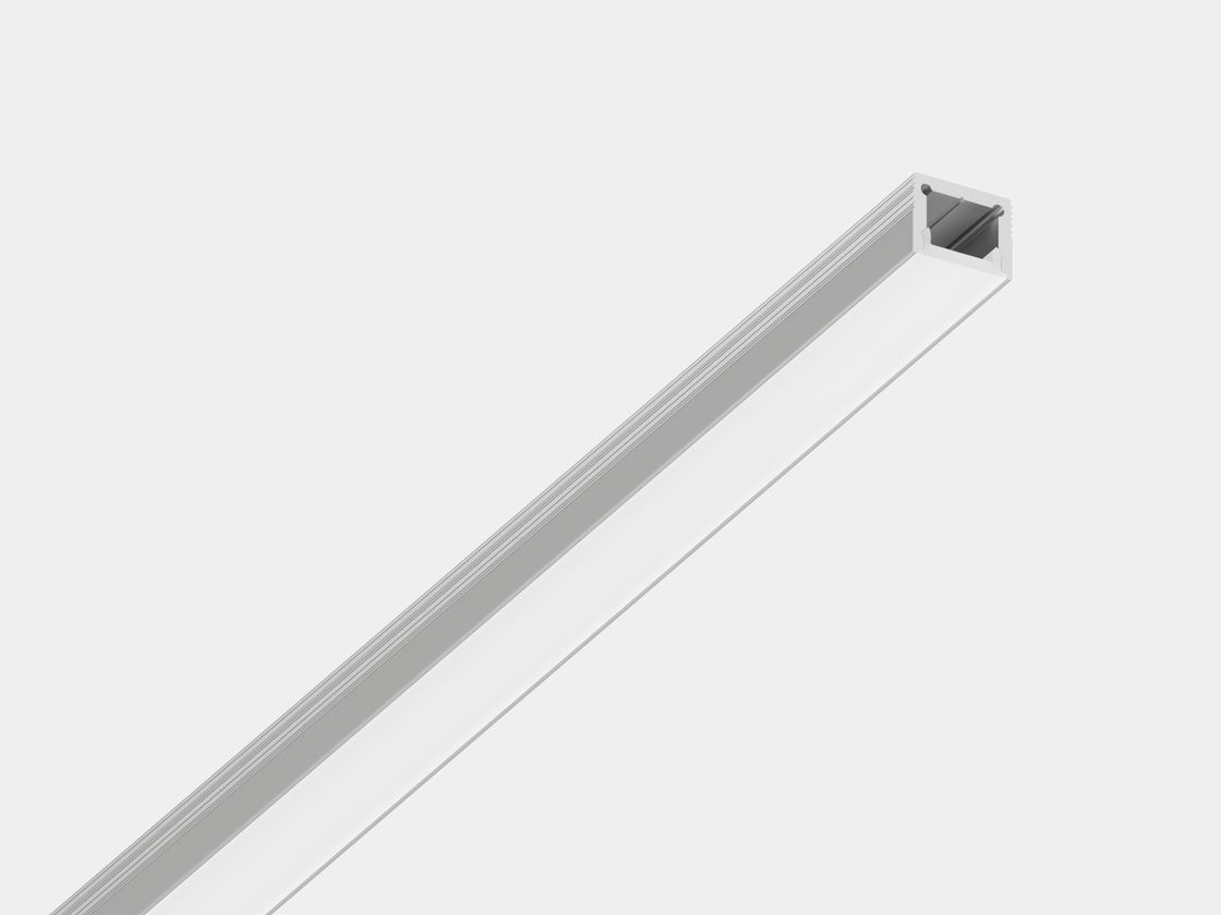 DesignLed LS1613 kumush rangli profil, burchak ostidan ko‘rinish