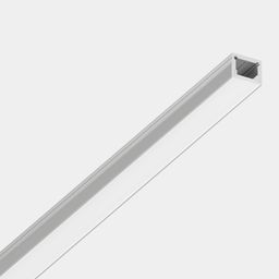 DesignLed LS1613 kumush rangli profil, burchak ostidan ko‘rinish