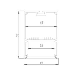 49×70 o‘lchamli LS 4970 profili chizmasi