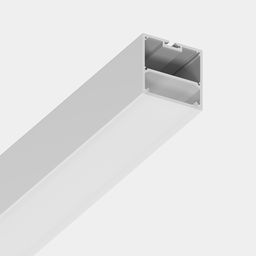 Design LED LS 5050 osma/ustiga o‘rnatiladigan alyuminiy profil, 2500 mm, oq, LS.5050-W-R