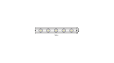 Лента светодиодная Wallwasher  2835, 48 LED/м, 18 Вт/м, 24В , IP67, Цвет: Теплый белый